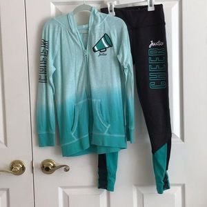 Justice Active Cheer Outfit Leggings and Hoodie
